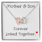Gift For Mom | Forever Linked Together Interlocking Heart Necklace From Son