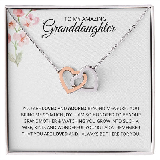 Interlocking Hearts Necklace to Granddaughter