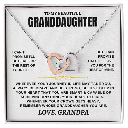 Gift For Granddaughter | Interlocking Heart Necklace - Love You From Grandpa