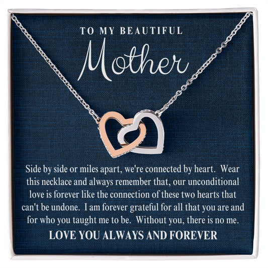Interlocking Heart Necklace to Mother
