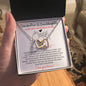 Interlocking Heart Necklace With Message Card