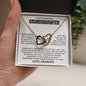 Interlocking Heart Necklace With Message Card