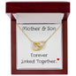 Gift For Mom | Forever Linked Together Interlocking Heart Necklace From Son