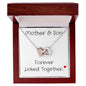 Gift For Mom | Forever Linked Together Interlocking Heart Necklace From Son