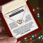 Interlocking Heart Necklace With Message Card