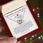 Interlocking Heart Necklace With Message Card