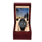 Gift For Dad | Sunset Black Chronograph Watch From Daughter