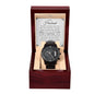 Gift For Husband | Black Chronograph Watch - Missing Piece White From Wife