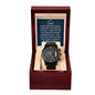 Gift For Dad | Endless Love Black Chronograph Watch From Daughter