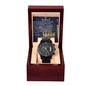 Gift For Husband | Black Chronograph Watch - King Crown