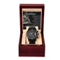 Gift For Husband | Black Chronograph Watch - Lion