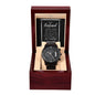 Gift For Husband | Black Chronograph Watch - Missing Piece Black From Wife