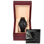 Gift For Husband | Black Chronograph Watch - Lion