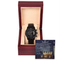 Gift For Husband | Black Chronograph Watch - King Crown