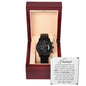 Gift For Husband | Black Chronograph Watch - Missing Piece White From Wife