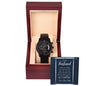 Gift For Husband | Black Chronograph Watch - Missing Piece Gold From Wife