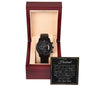 Gift For Husband | Black Chronograph Watch - Missing Piece Gold From Wife