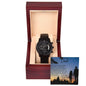 Gift For Dad | Sunset Black Chronograph Watch From Daughter