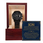 Braver Stronger Smarter Loved Black Chronograph Watch