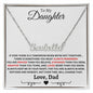 Gift For Daughter | Custom Name Necklace - Braver From Dad