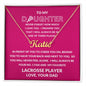 Gift For Daughter | Custom Name Necklace - Lacrosse From Dad
