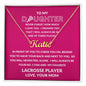 Gift For Daughter | Custom Name Necklace - Lacrosse From Mom