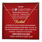 Gift For Daughter | Custom Name Necklace - Soccer