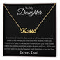 Gift For Daughter | Custom Name Necklace - Find Words From Dad