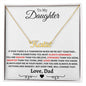 Gift For Daughter | Custom Name Necklace - Braver From Dad