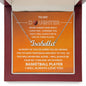 Gift For Daughter | Custom Name Necklace - Basketball Orange