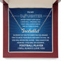 Gift For Daughter | Custom Name Necklace - Football Blue