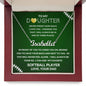 Gift For Daughter | Custom Name Necklace - Softball Heart From Dad