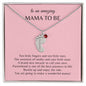 Gift For Mommy To Be | Engraved Custom Baby Feet Necklace with Birthstone