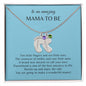 Gift For Mommy To Be | Engraved Custom Baby Feet Necklace with Birthstone