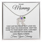 Gift For Mommy To Be | Engraved Custom Baby Feet Necklace with Birthstone