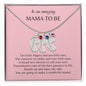 Gift For Mommy To Be | Engraved Custom Baby Feet Necklace with Birthstone