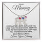 Gift For Mommy To Be | Engraved Custom Baby Feet Necklace with Birthstone