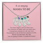Gift For Mommy To Be | Engraved Custom Baby Feet Necklace with Birthstone