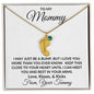 Gift For Mommy To Be | Engraved Custom Baby Feet Necklace with Birthstone