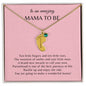 Gift For Mommy To Be | Engraved Custom Baby Feet Necklace with Birthstone