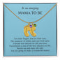 Gift For Mommy To Be | Engraved Custom Baby Feet Necklace with Birthstone