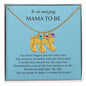 Gift For Mommy To Be | Engraved Custom Baby Feet Necklace with Birthstone