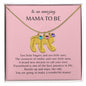 Gift For Mommy To Be | Engraved Custom Baby Feet Necklace with Birthstone