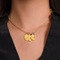Gift For Mommy To Be | Engraved Custom Baby Feet Necklace with Birthstone