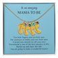 Gift For Mommy To Be | Engraved Custom Baby Feet Necklace with Birthstone