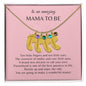 Gift For Mommy To Be | Engraved Custom Baby Feet Necklace with Birthstone