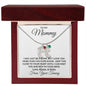 Gift For Mommy To Be | Engraved Custom Baby Feet Necklace with Birthstone