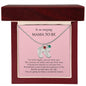 Gift For Mommy To Be | Engraved Custom Baby Feet Necklace with Birthstone