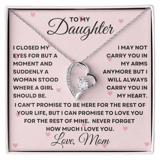 Gift For Daughter | Forever Love Necklace - I Closed My Eyes From Mom