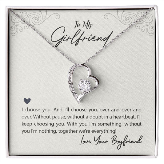 Gift For Girlfriend | Forever Love Necklace - I Choose You From Boyfriend